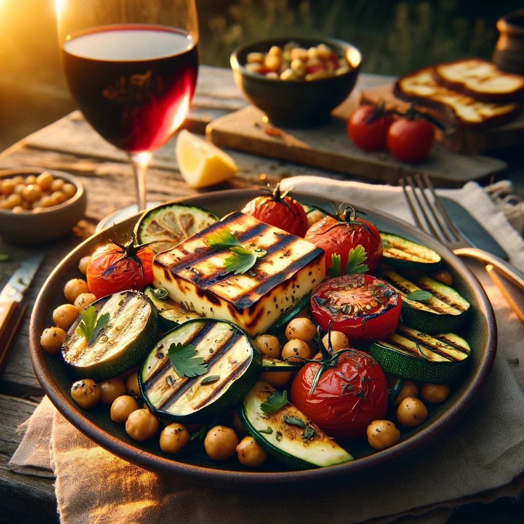 A picture of the recipe Grilled Haloumi Salad