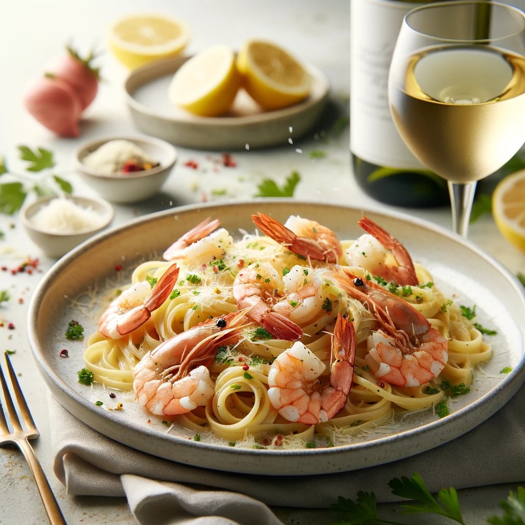 A picture of the recipe Shrimp Scampi with House Made Pasta