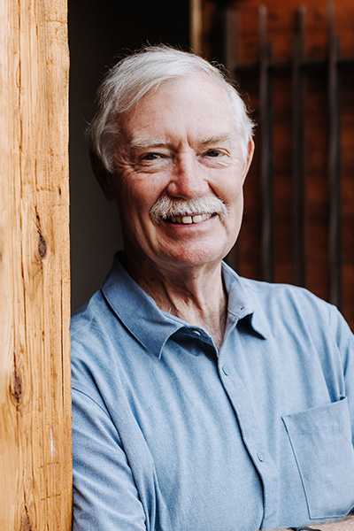 A grinning profile of Hillside Winery President, Duncan McCowan.